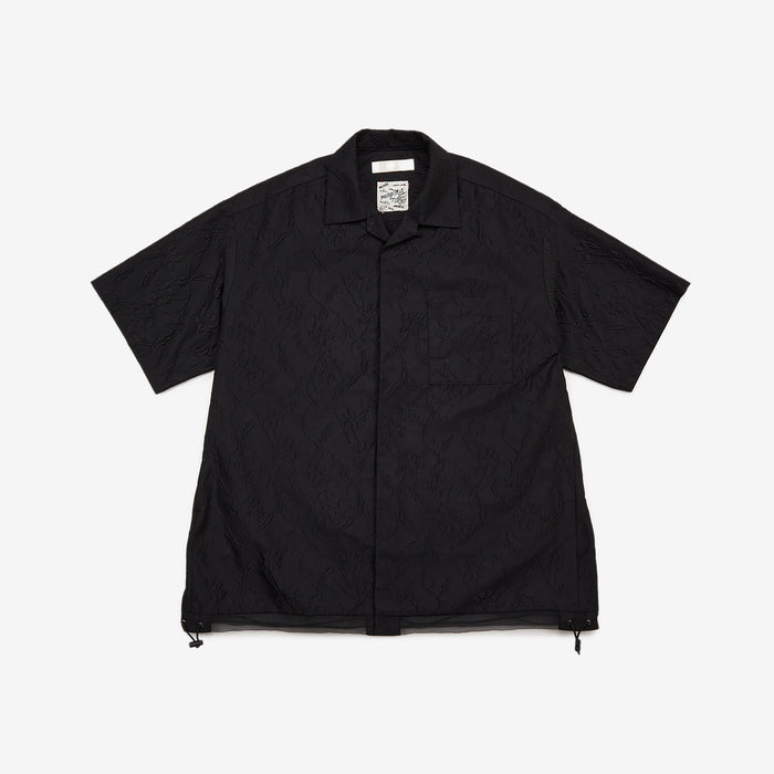 Embossing S/S open collar SH