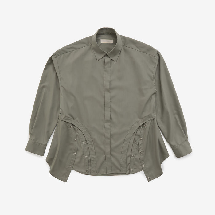 Multi-way snap button shirt