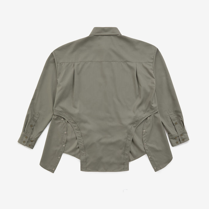 Multi-way snap button shirt