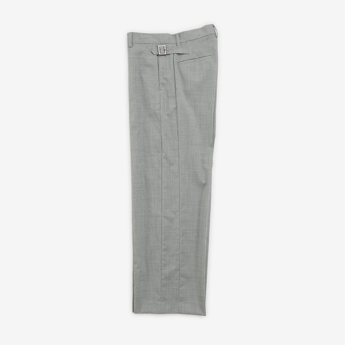 Tropical wool side buckle slacks