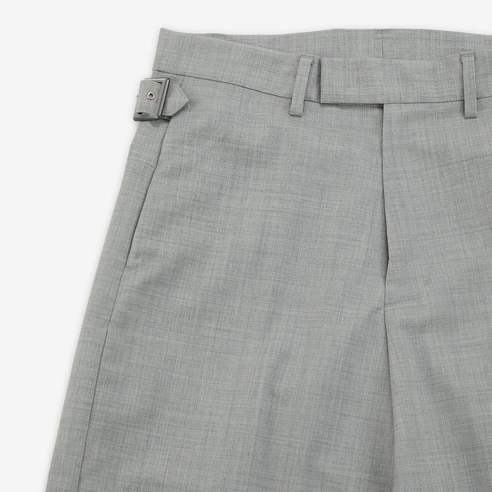 Tropical wool side buckle slacks