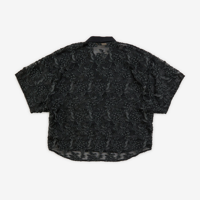 Mesh jaquard skipper shirt
