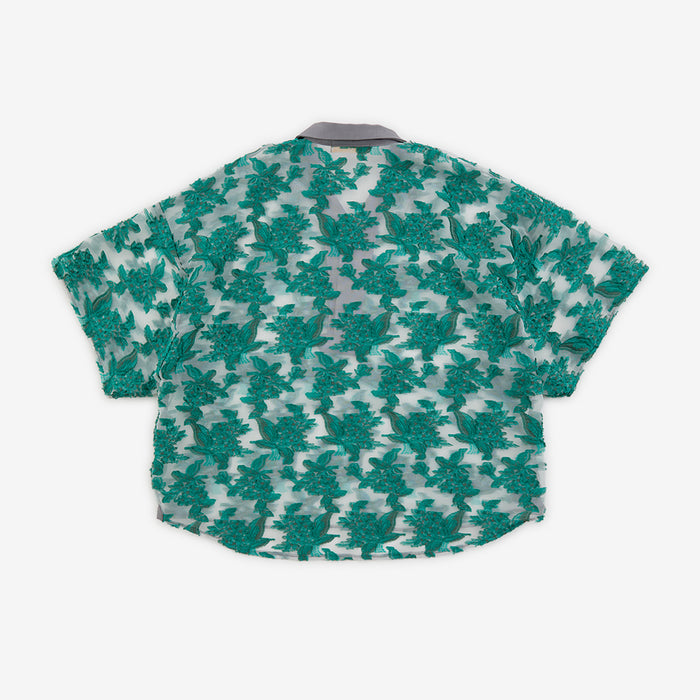 Mesh jaquard skipper shirt