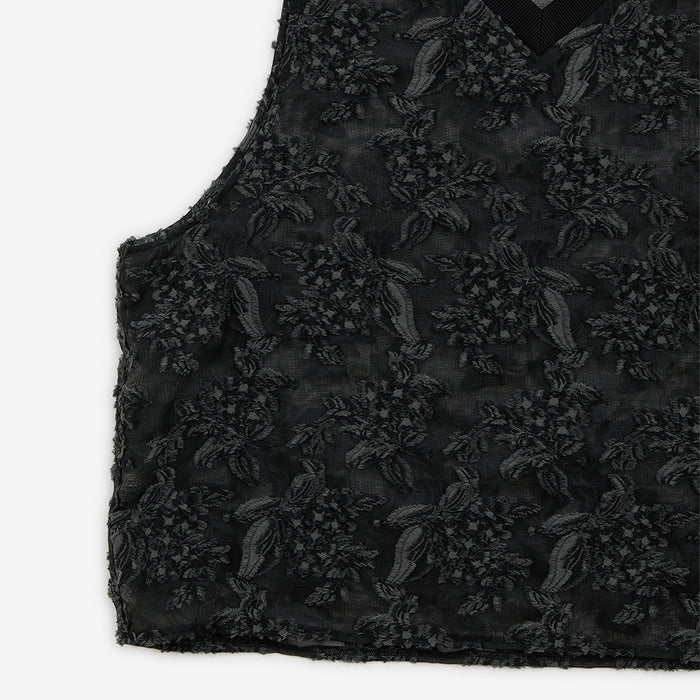 Mesh jaquard vest