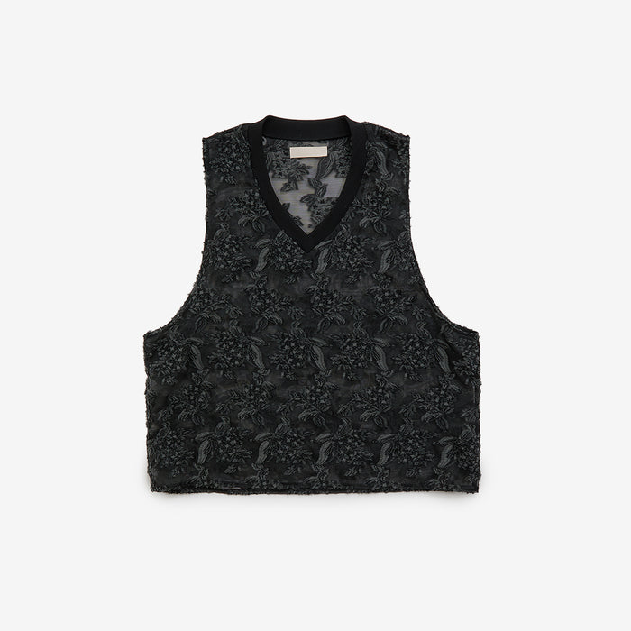 Mesh jaquard vest