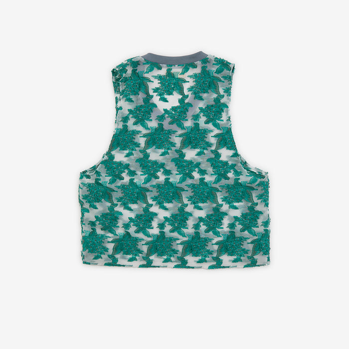 Mesh jaquard vest