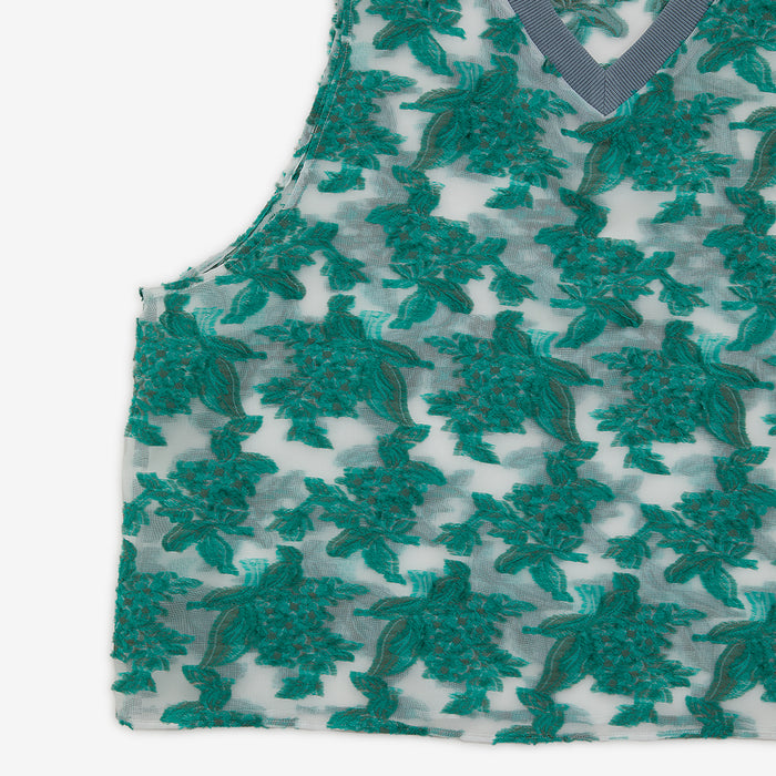 Mesh jaquard vest