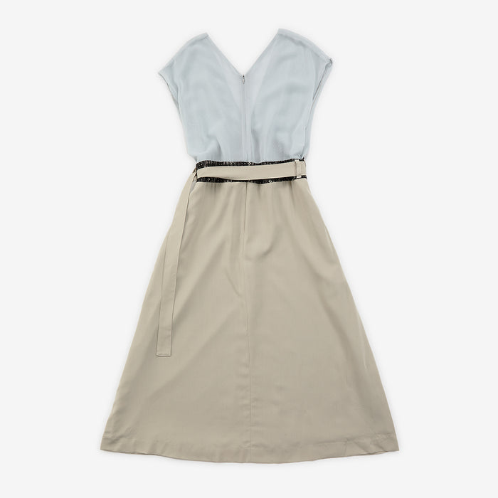 Mixed-material dress