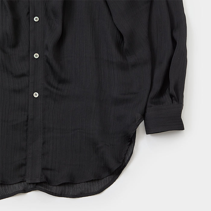 Cross tuck sheer shirt