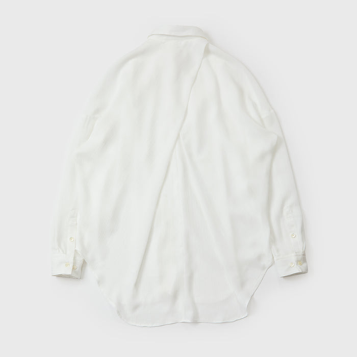 Cross tuck sheer shirt