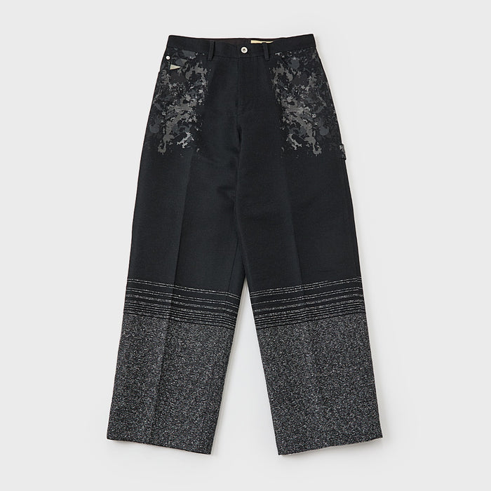 Gradation jacquard trousers