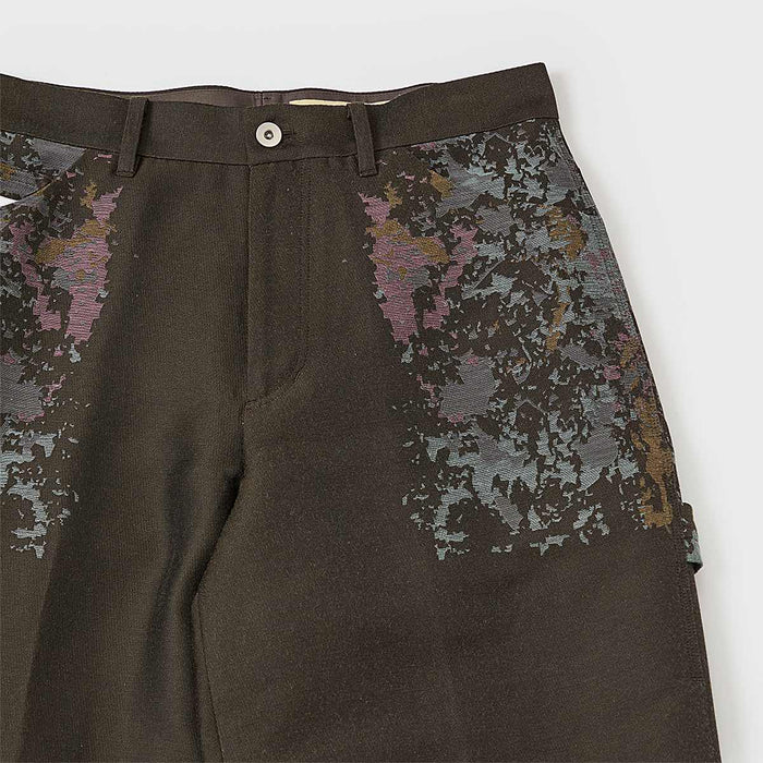 Gradation jacquard trousers