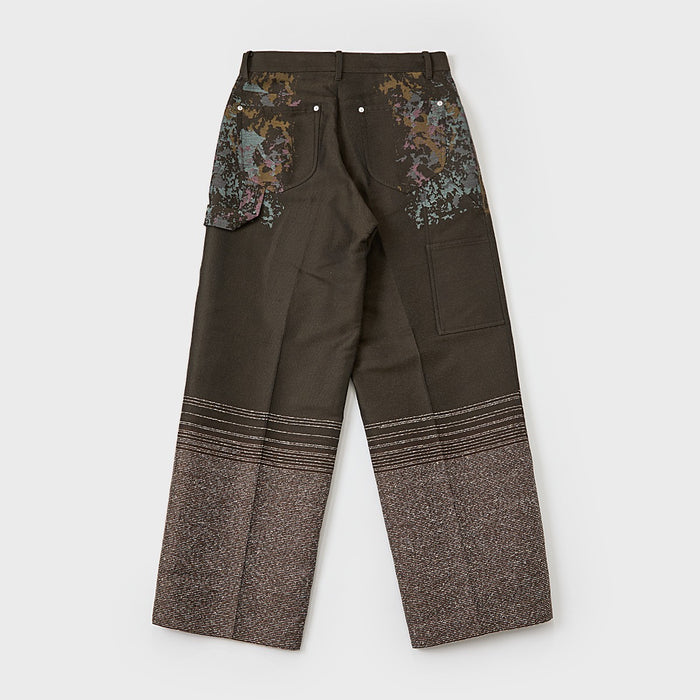 Gradation jacquard trousers
