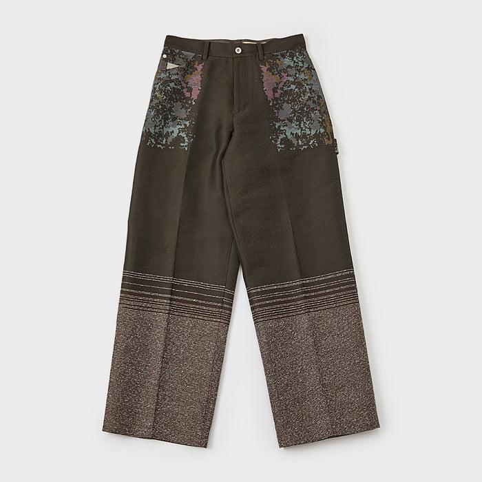 Gradation jacquard trousers
