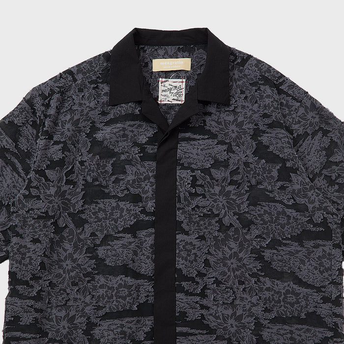 Cut Jacquard Sheer S/S Shirt