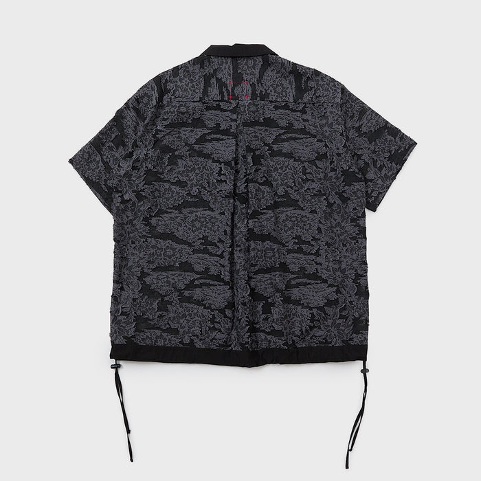 Cut Jacquard Sheer S/S Shirt