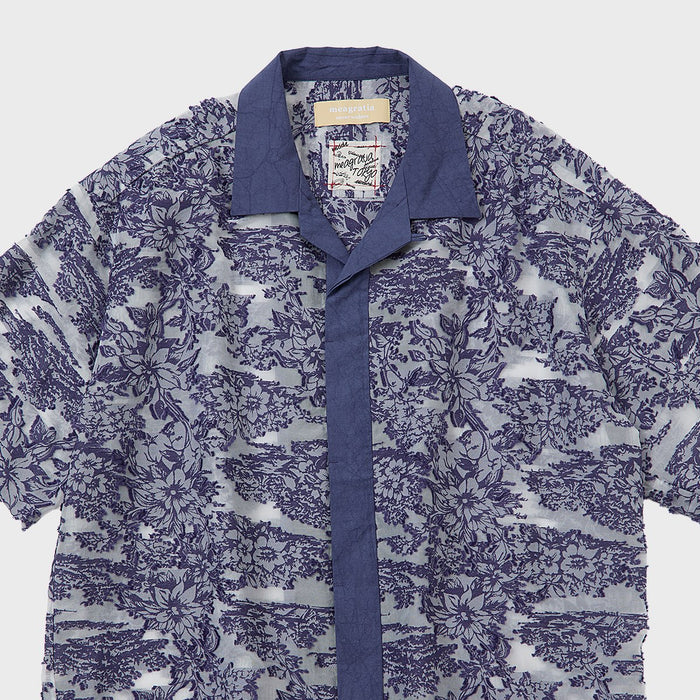Cut Jacquard Sheer S/S Shirt