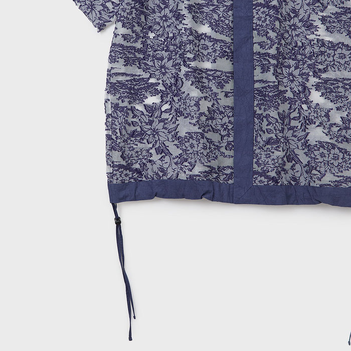 Cut Jacquard Sheer S/S Shirt