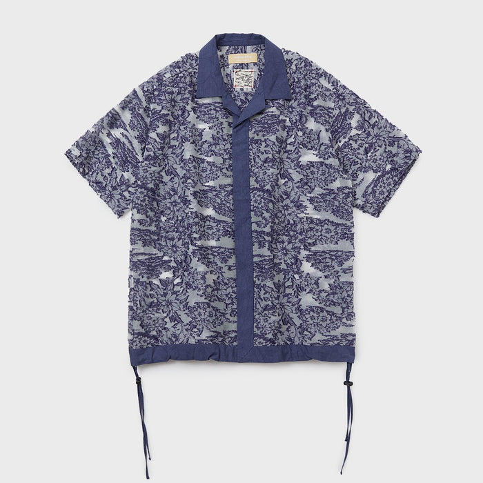 Cut Jacquard Sheer S/S Shirt