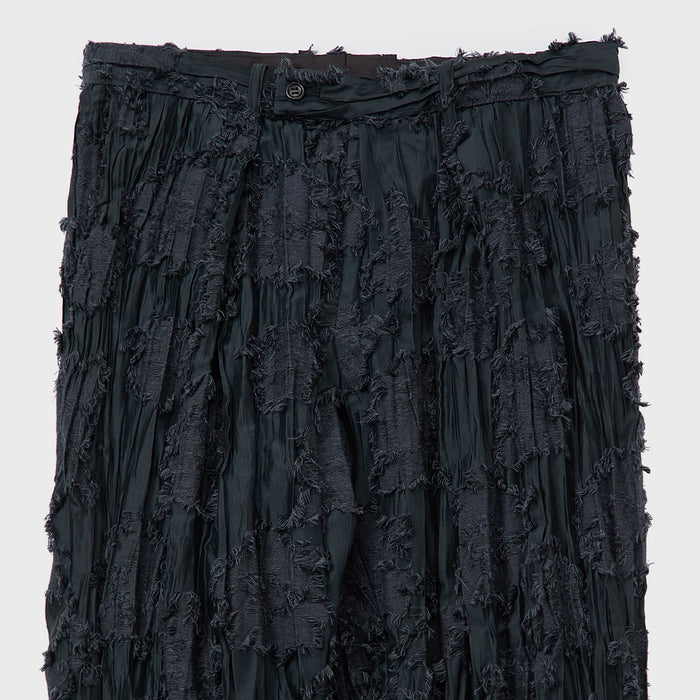 Pleats Cut Jacquard Trousers