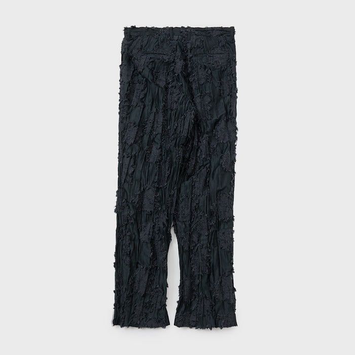 Pleats Cut Jacquard Trousers