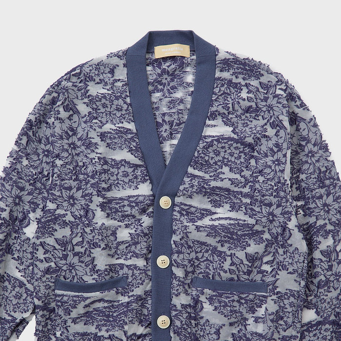 Cut Jacquard Sheer Cardigan