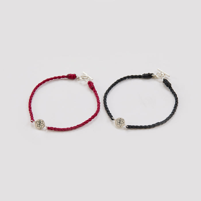 Flower plate rope bracelet