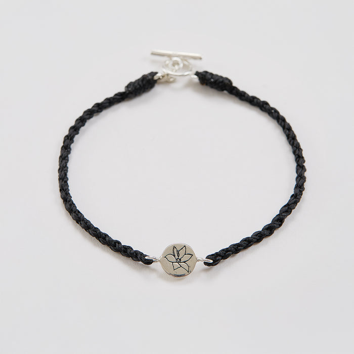 Flower plate rope bracelet