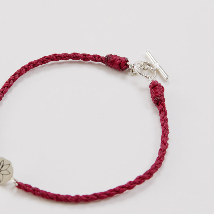 Flower plate rope bracelet