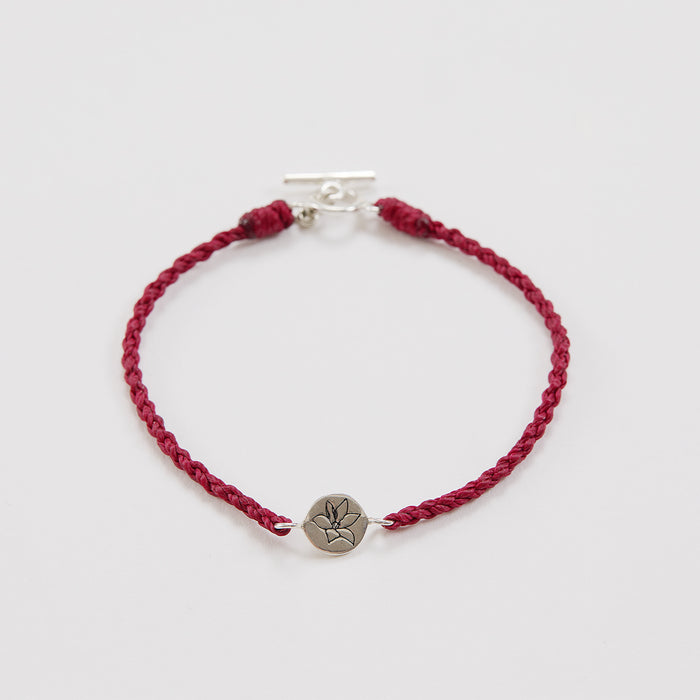 Flower plate rope bracelet