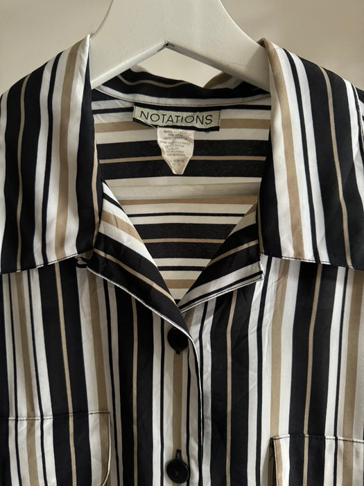 Vintage Stripe Open collar shirt