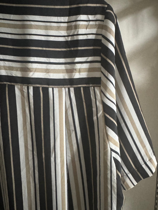 Vintage Stripe Open collar shirt