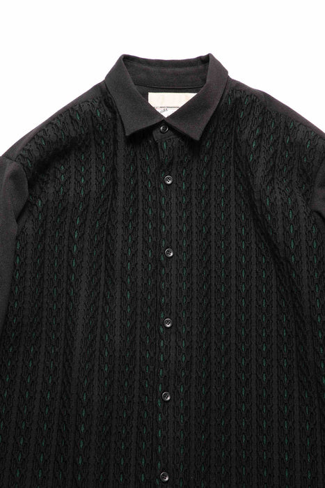 Dobby Edge Rib rib dobby tweed shirt– meagratia