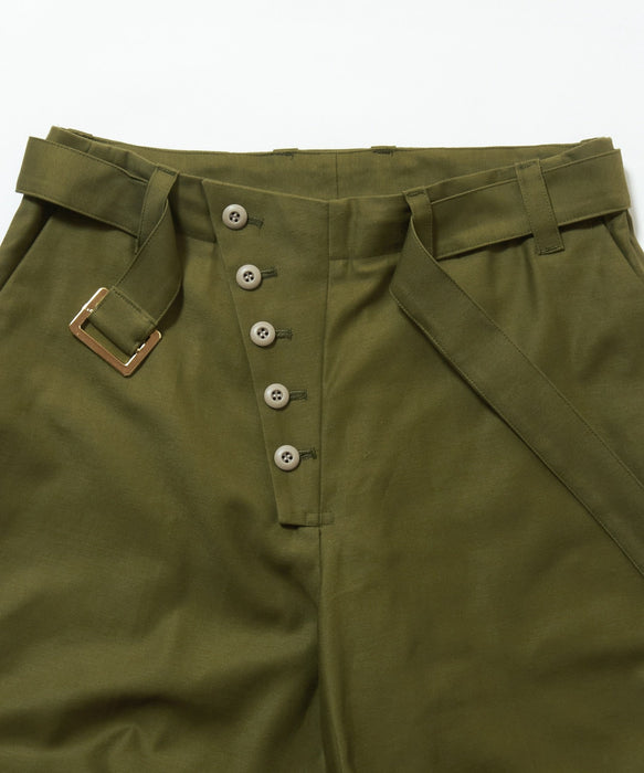 Military satin belted PT